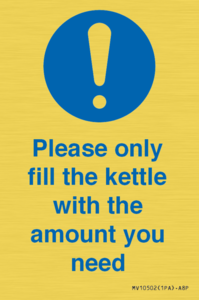Please only fill the kettle with the amount you need